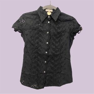 Paul & Joe short sleeve button up top/ blouse